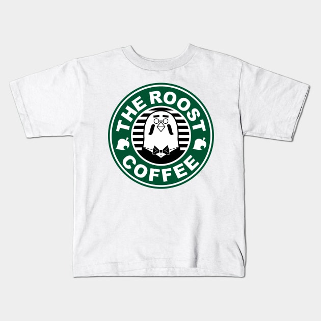 the roost coffee - brewster Kids T-Shirt by LegendaryPhoenix